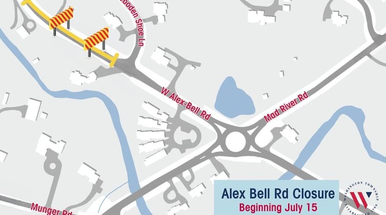 Starting Monday, Montgomery County will start making repairs and improvements to multiple storm drainage culverts on Alex-Bell Road. This will require a complete closure of a portion of the road. CONTRIBUTED