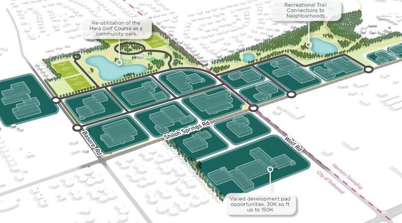Trotwood and Harrison Twp. have teamed up to redevelop the former Hara Arena site. Step one was completing a market study to brainstorm potential uses for the property and surrounding area. CONTRIBUTED