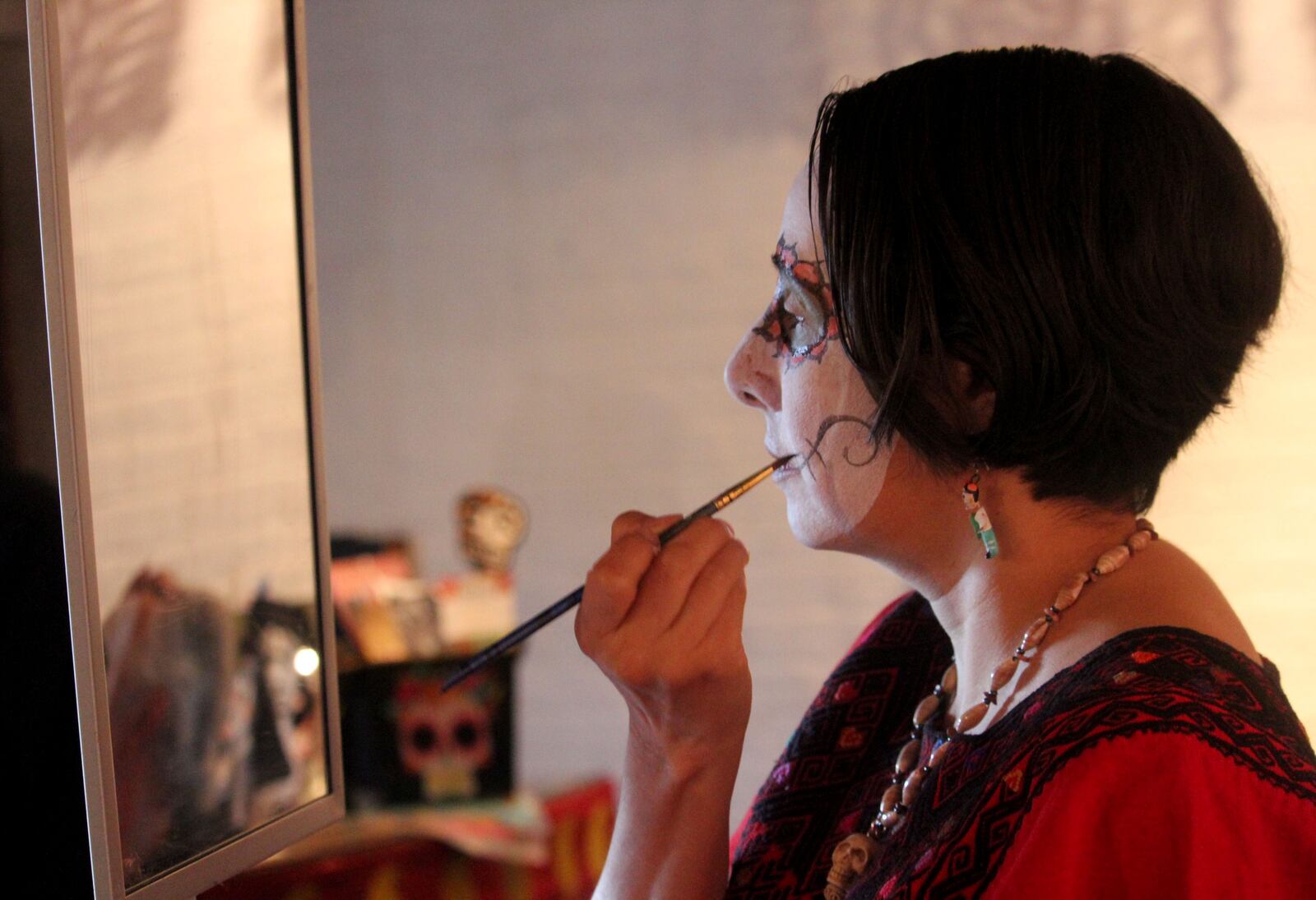 Dayton has celebrated El Dia de los Muertos  since 2012. Gabriela Pickett, the owner of  Missing Peace Art Space, is an organizer.  Photo Amelia Robinson