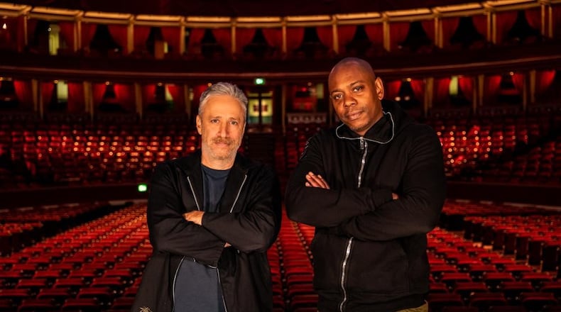 Dave Chappelle and Jon Stewart will be in unfiltered conversation Feb. 13 at the Schuster Center. Photo by Mathieu Bitton.