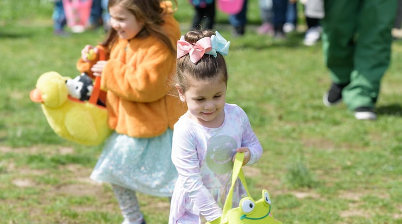 Dayton’s Historic South Park neighborhood hosted its annual Easter Egg Hunt at Blommel Park on Saturday, Apr. 8, 2023. Egg hunts for children ages 4 & under and another one for ages 5 and up happened simultaneously. Did we spot you there? TOM GILLIAM/CONTRIBUTING PHOTOGRAPHER
