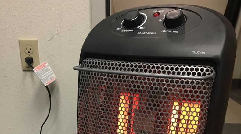 Space heaters are not highly efficient and have significant fire and safety hazards associated with their use. File photo
