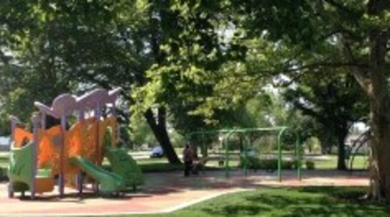Playground equipment in Kettering park was destroyed by a fire. CONTRIBUTED