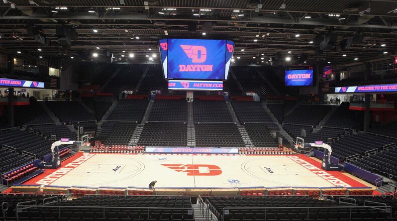 UD Arena is pictured after the third and final phase of the three-year renovation project on Friday, Nov. 1, 2019, at UD Arena. David Jablonski/Staff