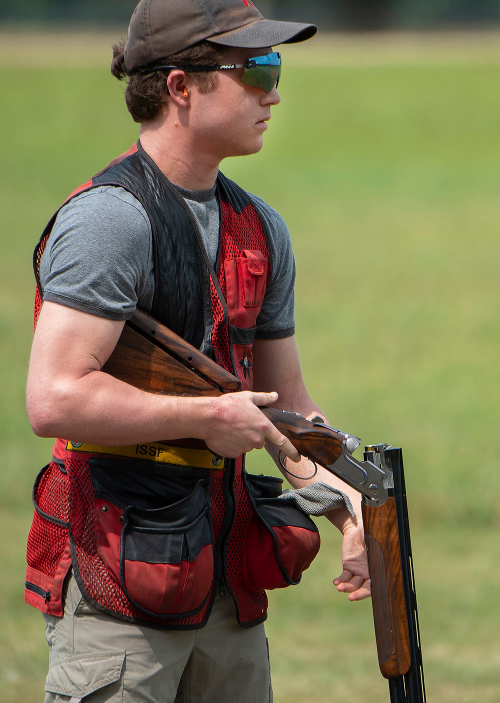 Taylor Botshon, 17, waits his turn to shoot Aug. 24 on the Rod and Gun Club skeet range at Wright-Patterson Air Force Base. Gun safety is stressed at the 88th Force Support Squadron facility, and breeches are left open until it’s time to shoot. U.S. AIR FORCE PHOTO/R.J. ORIEZ