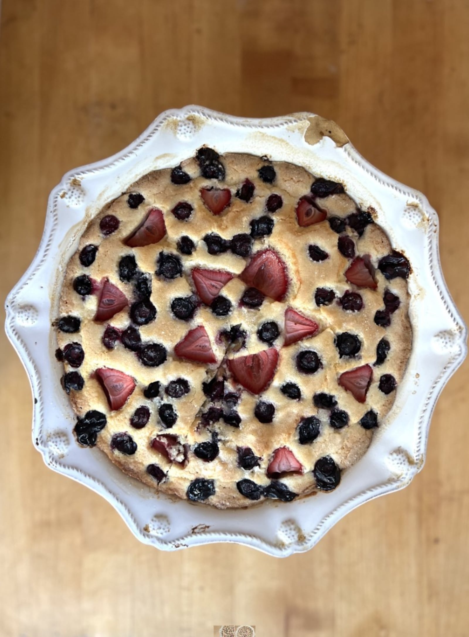 As a dessert, This cake is best with some vanilla ice cream or fresh whipped cream. It is also good with plums or nectarines. WHITNEY KLING/CONTRIBUTED