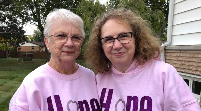 Roberta Shank and her daughter Shari Young pictured on Oct. 9, 2020. The mother-daughter duo are breast cancer survivors. CONTRIBUTED