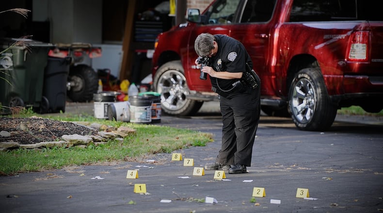 A suspect in a Diamond Mill Road break in was reportedly shot four times Tuesday, Oct. 12, 2021. MARSHALL GORBY / STAFF