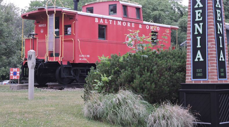 The Ohio Railroad Caboose located at the Xenia Station Bike Hub, 150 N. Miami Ave. in Xenia. FILE