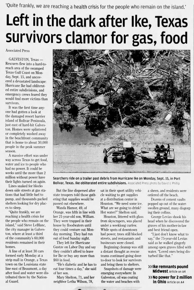 Hurricane Ike DDN pages