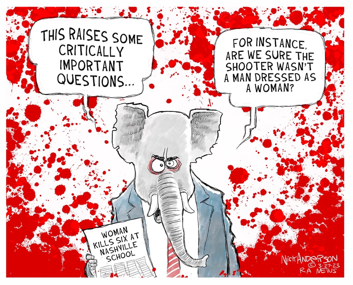 WEEK IN CARTOONS: Trump indictment, school shooting and more