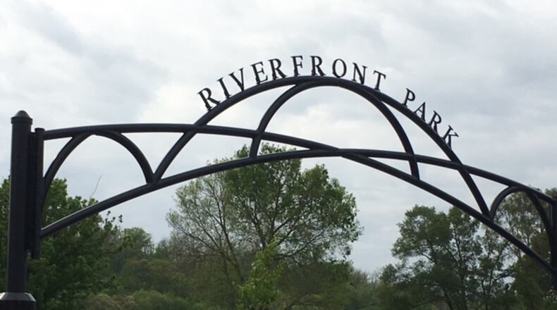 Miamisburg’s long-range plan for Riverfront Park includes for a two-lane access road for the entrance of the 10-acre park on North Miami Avenue, where dozens of events are held each year. NICK BLIZZARD/STAFF