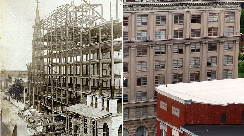 Hull Plaza. Photos courtesy of Clark County Historical Society and Bill Lackey/Staff