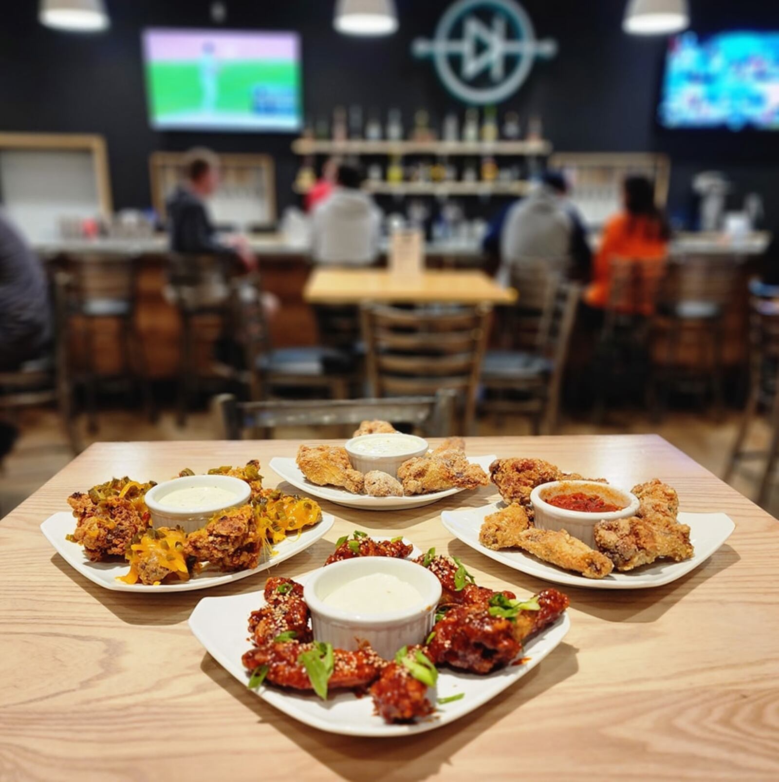 A variety of chicken wings are available at Loose Ends Brewing Company. CONTRIBUTED
