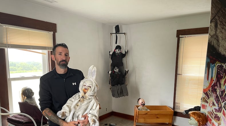 The Demented Manor, a new haunted attraction in Xenia, is located at 2185 State Route 235. Pictured: Mike Wherry. NATALIE JONES/STAFF