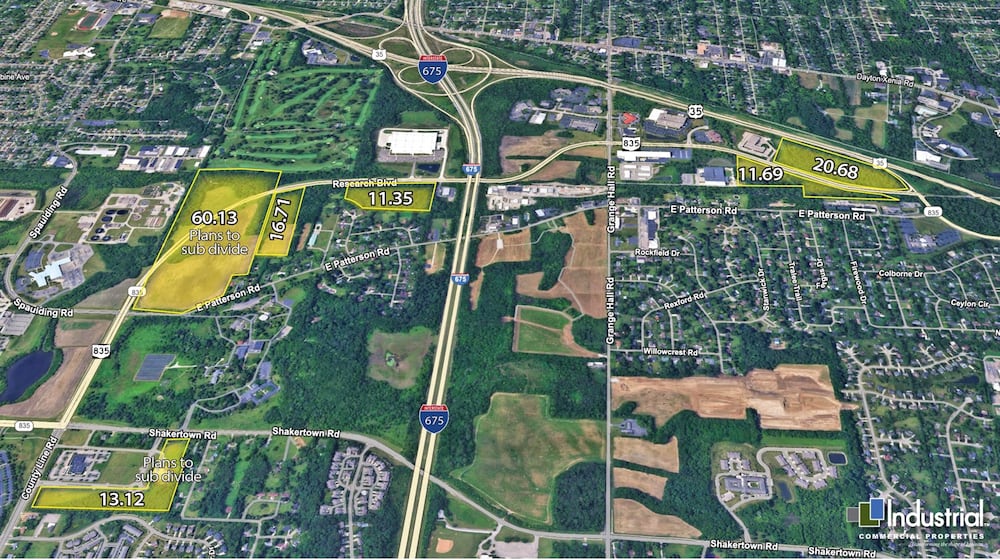 Industrial Commercial Properties says it now controls the remaining developable land in the Kettering-Beavercreek Miami Valley Research Park. ICP map.