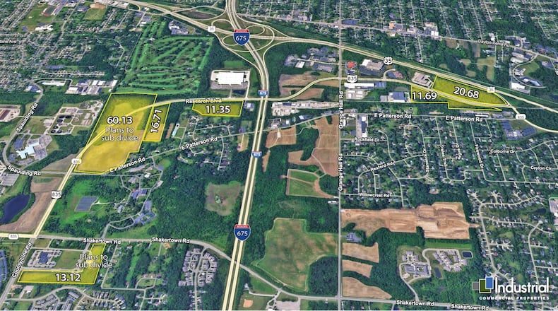 Industrial Commercial Properties says it now controls the remaining developable land in the Kettering-Beavercreek Miami Valley Research Park. ICP map.