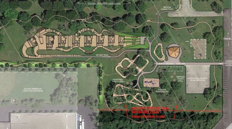 A conceptual design of the bike park at Welcome Park. CONTRIBUTED