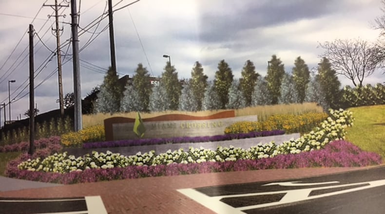 Shown here is an illustration of a concept to improve the northbound exit from Interstate 75 at Ohio 725. CONTRIBUTED ILLUSTRATION