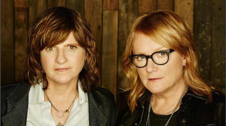 Folk rock act Indigo Girls, presented in concert by Dayton Live at Victoria Theatre in Dayton Friday, Feb. 23, was founded by Amy Ray (left) and Emily Saliers in Georgia in 1985, is.