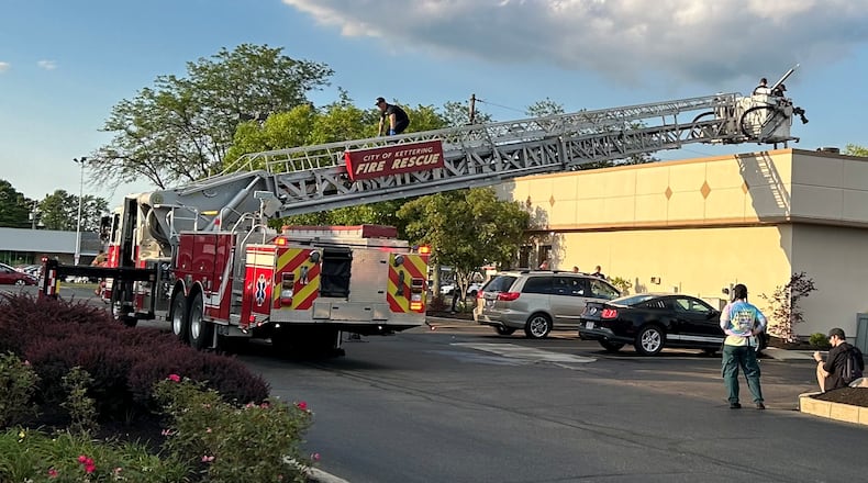 Fire crews responded to a fire reported at TJ Chumps in Kettering. JEREMY KELLEY, STAFF