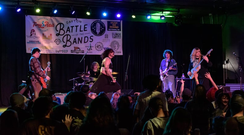 The Dayton Battle of the Bands Finale happened at The Brightside Music & Event Venue in downtown Dayton on Saturday, March 7, 2026, featuring Catsteel, Paid Leave, Obscured, Tronee Threat, Yuppie, and Good Soup. Paid Leave won the finale followed by second place Good Soup and third place Yuppie. TOM GILLIAM / CONTRIBUTING PHOTOGRAPHER