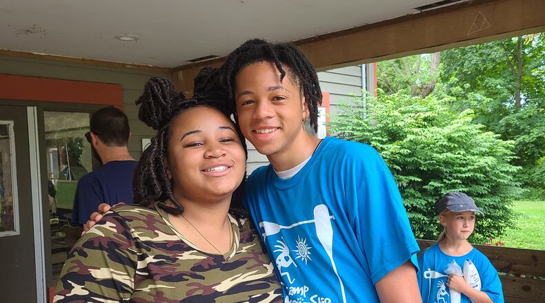 In 2019, Malcolm Blunt attended Camp Ko-Man-She, sponsored by Diabetes Dayton. He was diagnosed with type 1 diabetes the year before. At camp he met Jasmine Davidson (L) a camp counselor who had previously been a camper. The camp helps kids learn to manage their diabetes while they meet other kids with the same disease. CONTRIBUTED