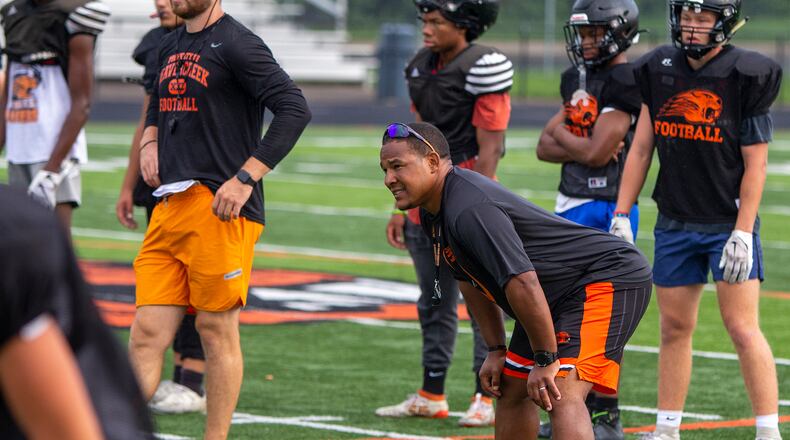 Marcus Colvin had a successful 11-year run at Chaminade Julienne before taking on the challenge this year of rebuilding the program at Beavercreek. CONTRIBUTED/Jeff Gilbert