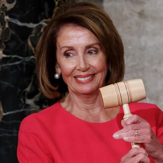 FILE - House Speaker Nancy Pelosi of California holds the gavel at the Capitol in Washington, Jan. 3, 2019. (AP Photo/Carolyn Kaster, File)
