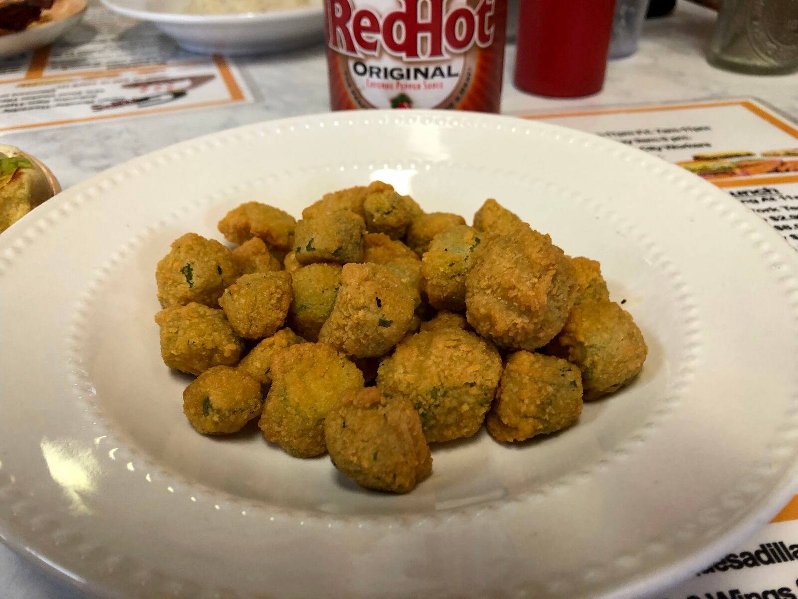 Grips Grill and Diner is located at  15 Springfield St. in Dayton. An order of breaded okra at Grips is $2.25.