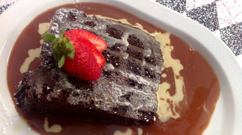 Dark Chocolate Fudge Cake, $9. (Staff photo by Amelia Robinson)