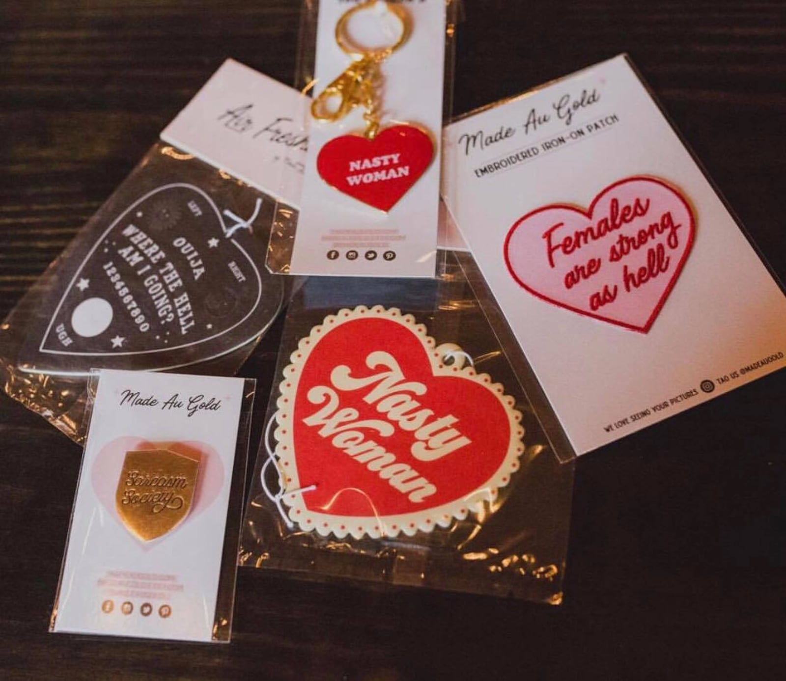 Heart Mercantile in Dayton's Oregon District  sells a variety of  "girl power" items with a twist.