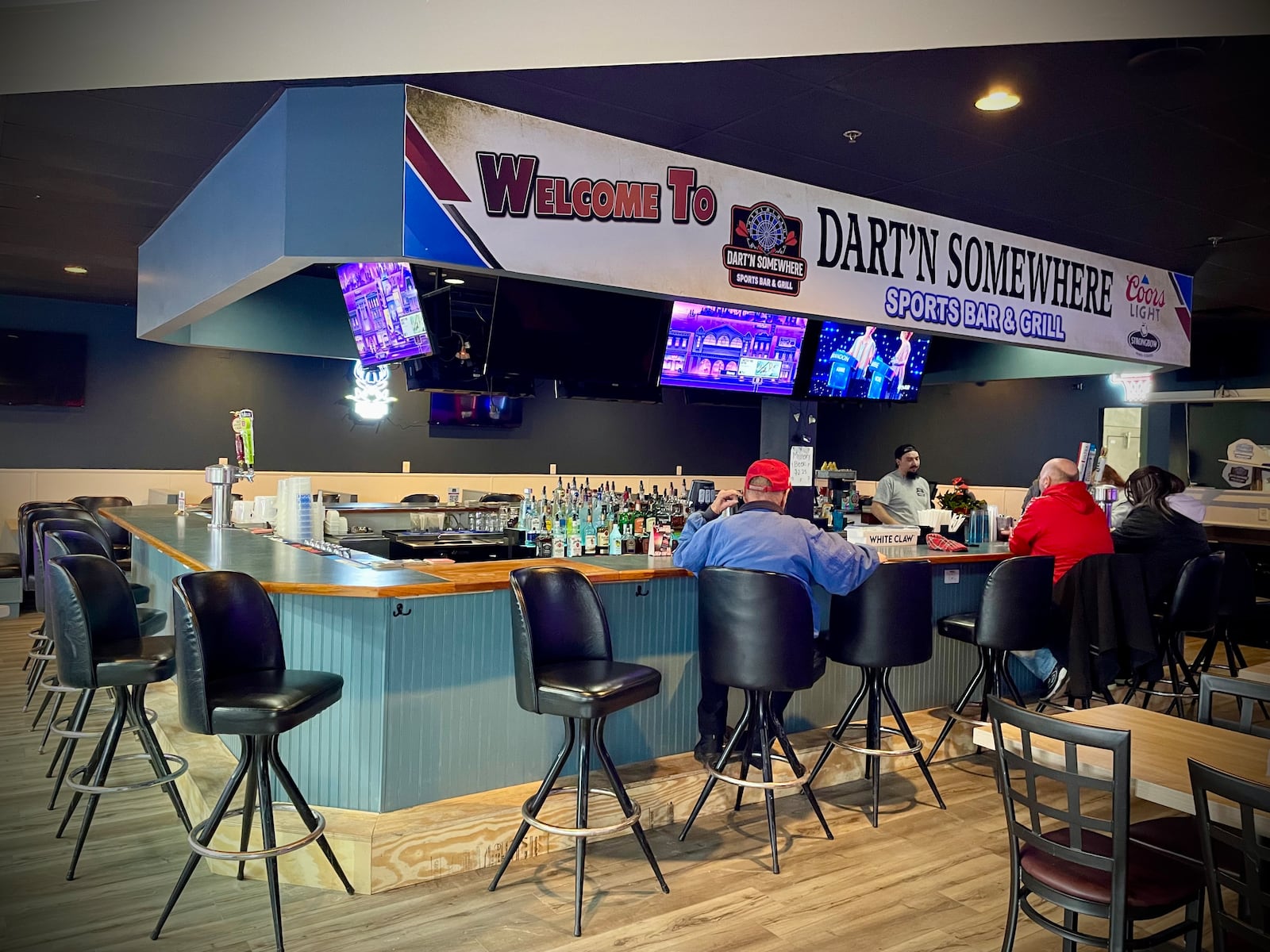 Dart’N Somewhere Bar & Grill is located at 1060 Patterson Road in Dayton. NATALIE JONES/STAFF