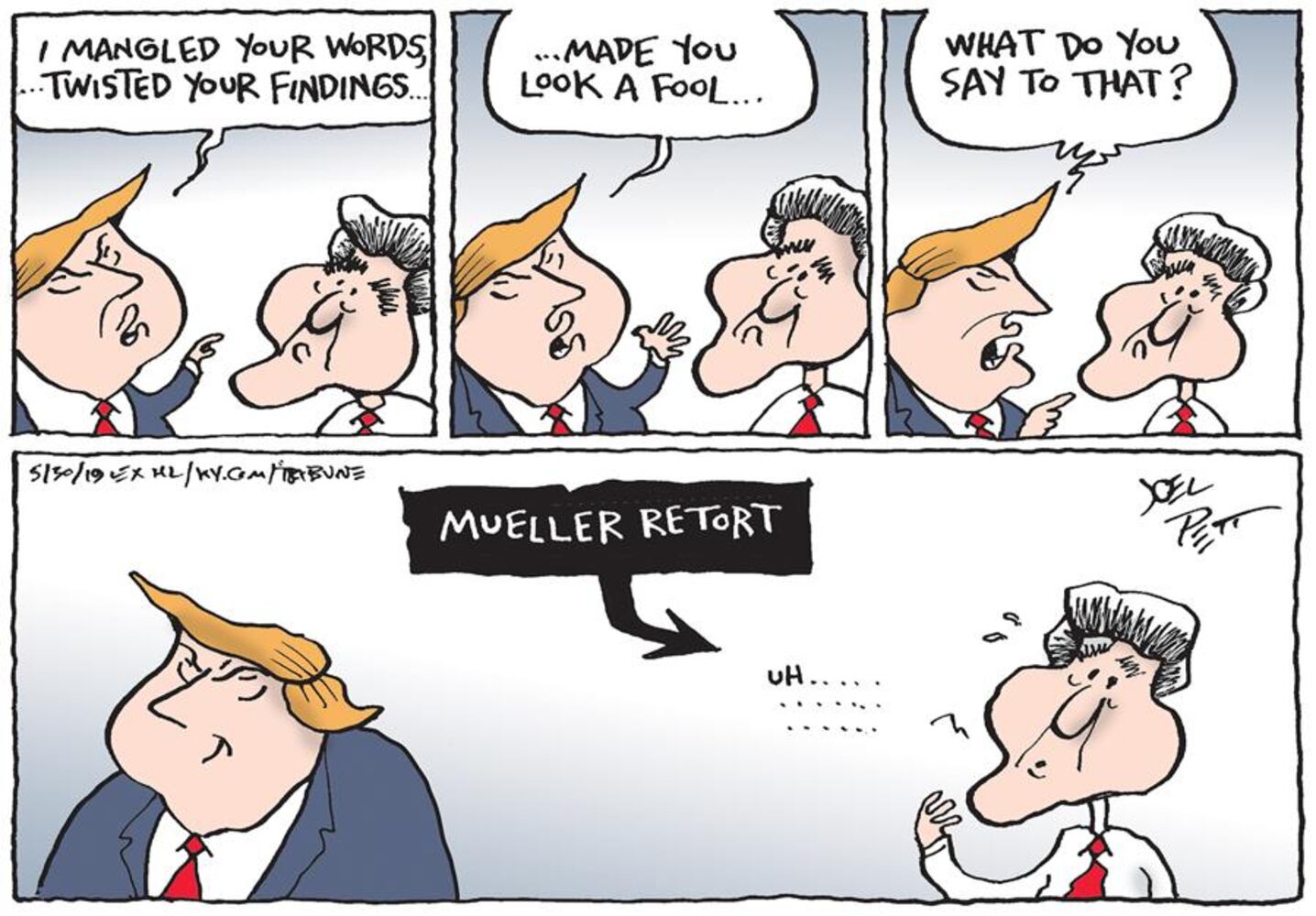 Week in cartoons: Mueller speaks and more