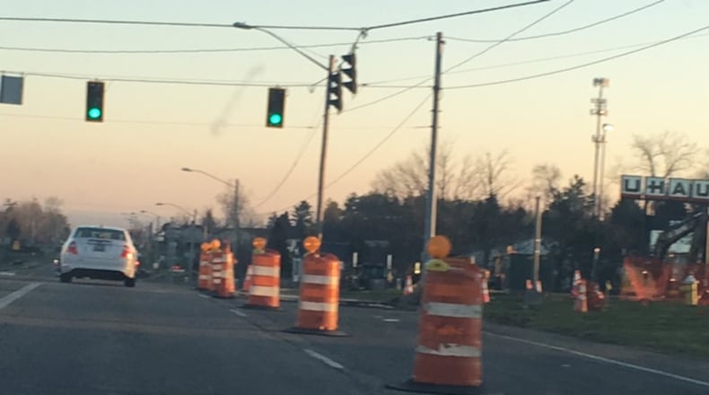 Delays in the road construction work in the Ohio 725/Ohio 741 area has pushed completion of the project into mid- to late December, according to the Ohio Department of Transportation. NICK BLIZZARD/STAFF