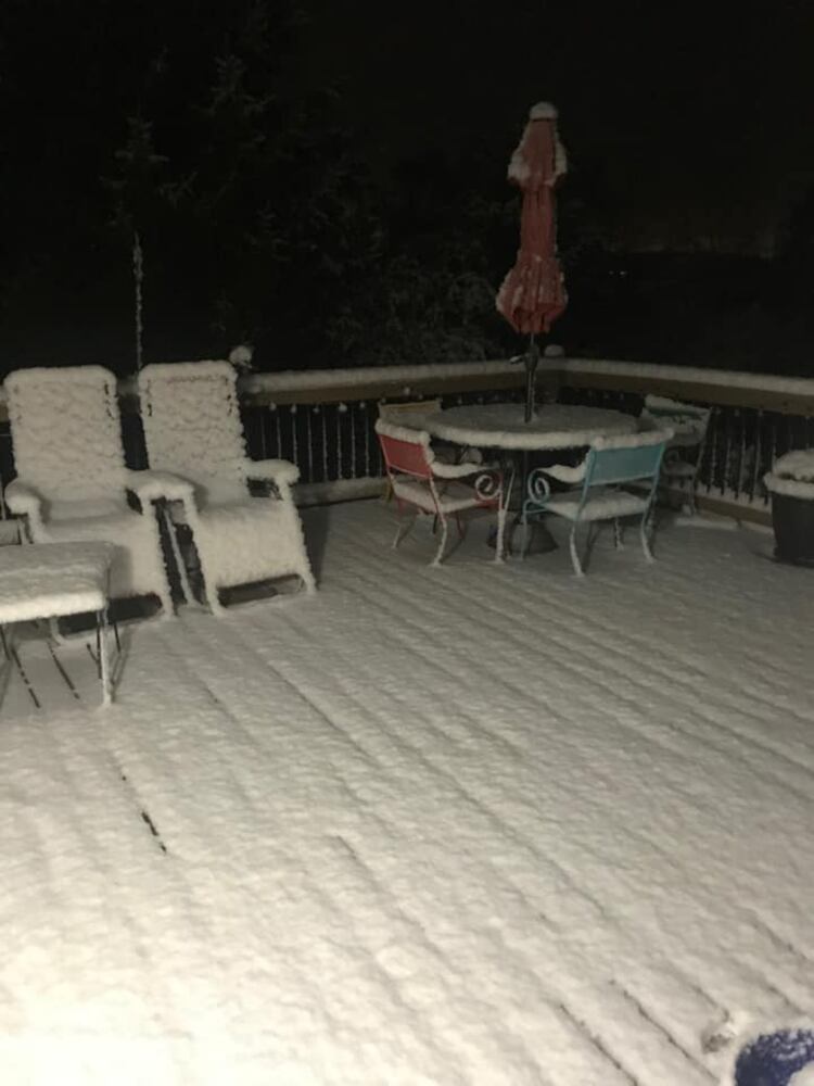 PHOTOS: Snowfall in April in the Miami Valley