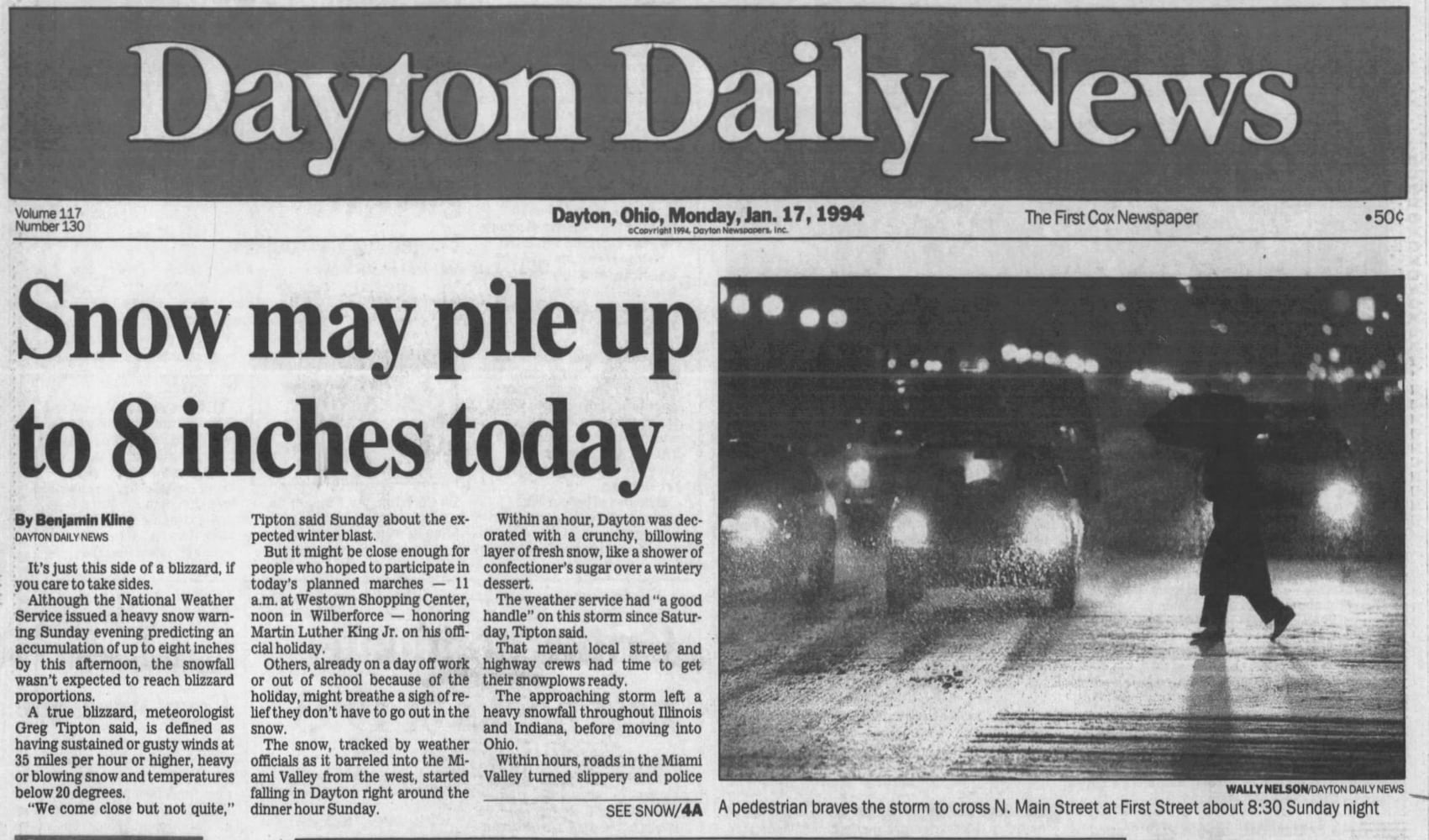 Dayton record snowfall