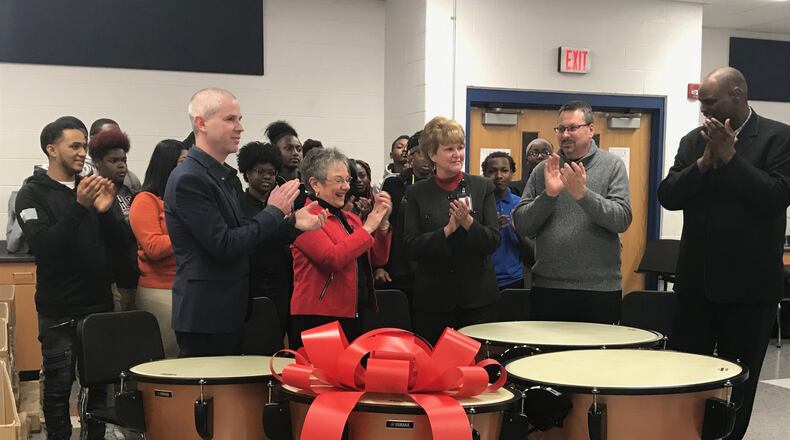 Yamaha donated more than $100,000 worth of musical instruments to Dayton Public Schools. CONTRIBUTED
