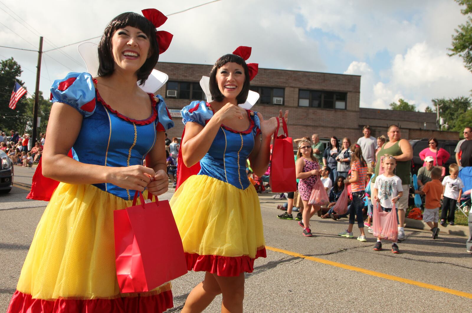 Gianna and Dera Fasline of Pittburgh, PA. came dressed as Snow Whites for the Twice Upon a Time fairy tale theme in the parade kicking off the annual Twins Festival in Twinsburg on Saturday, August 2, 2013. (Thomas Ondrey/The Plain Dealer)