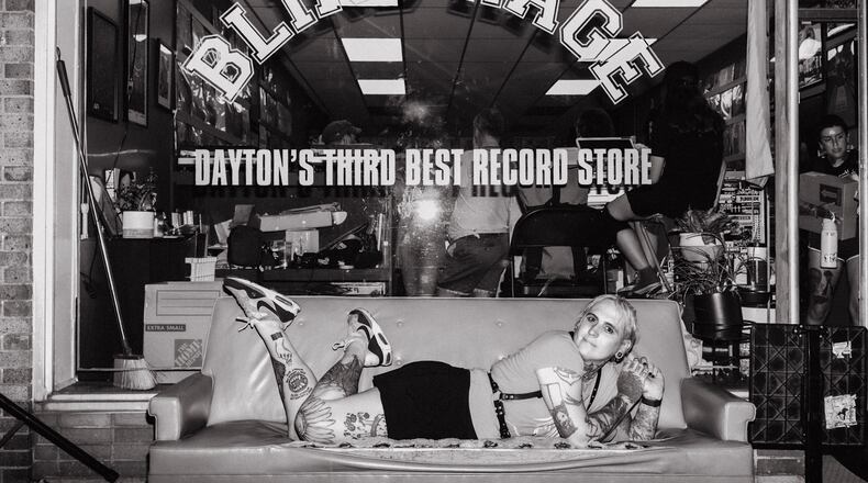 Gwen Downing-Groth, owner of Blind Rage Records, celebrated the last in-store show with a stacked bill of local and touring favorites. Blind Rage Records is relocating to 508 E. 5th St. in Dayton. LEAH ARMSTRONG / CONTRIBUTED