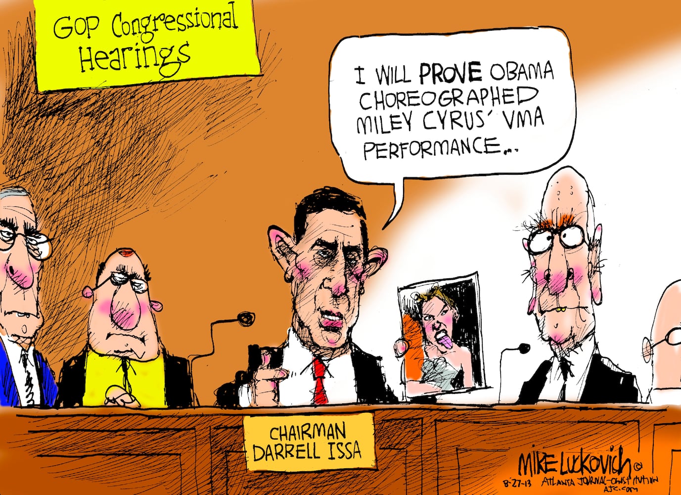 Luckovich: Miley Cyrus