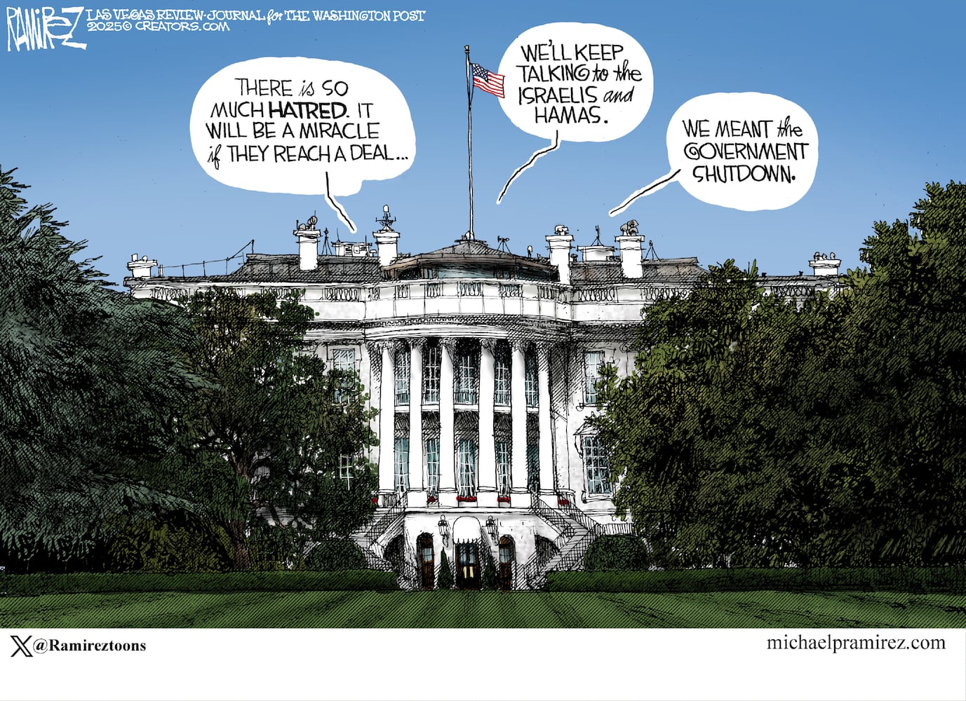 CARTOONS: Michael Ramirez, Oct. 13, 2025