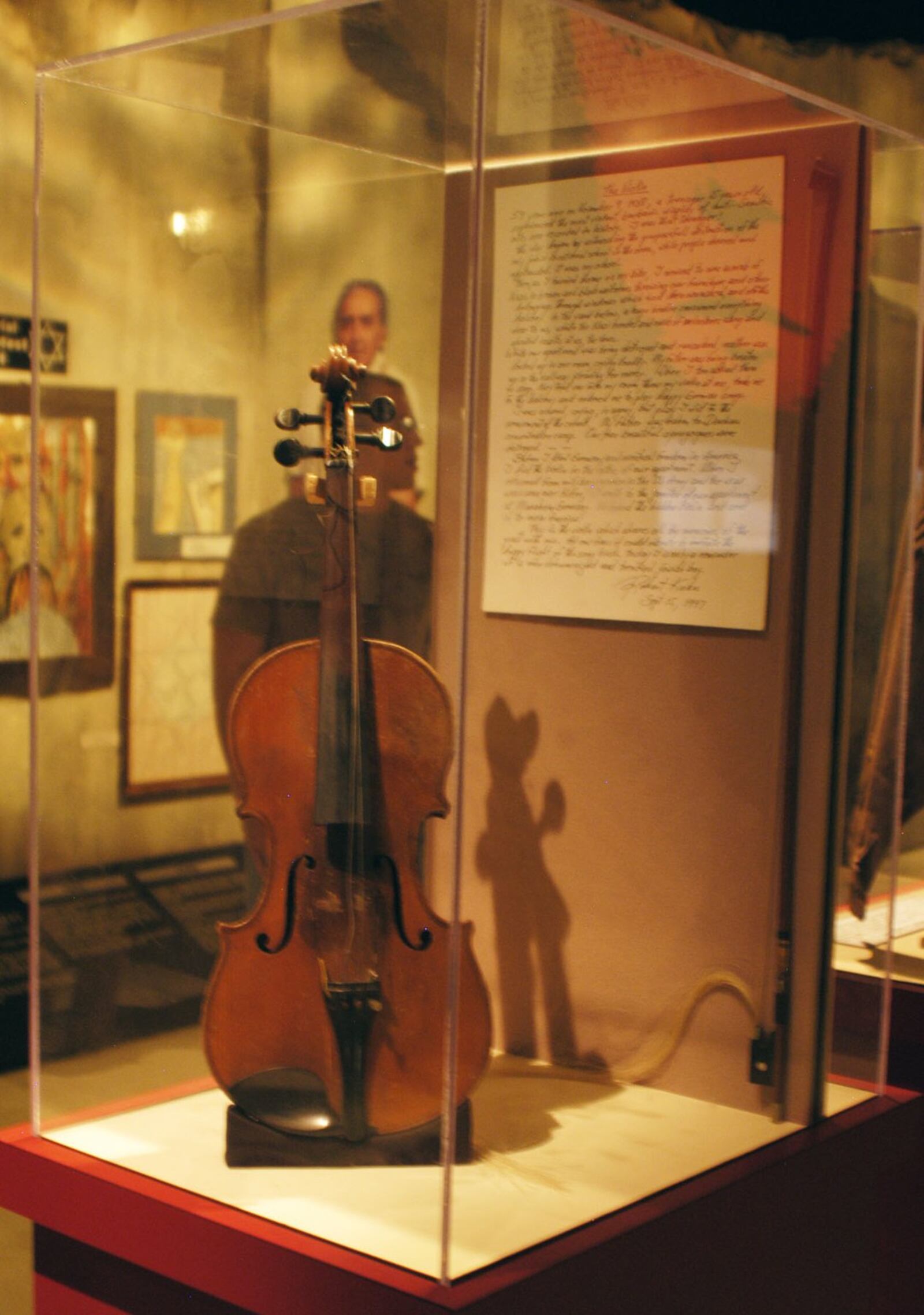 Bob Kahn’s beloved violin is currently on exhibit at the Museum of the U.S. Air Force. PHOTO COURTESY OF MUSEUM OF THE U.S. AIR FORCE