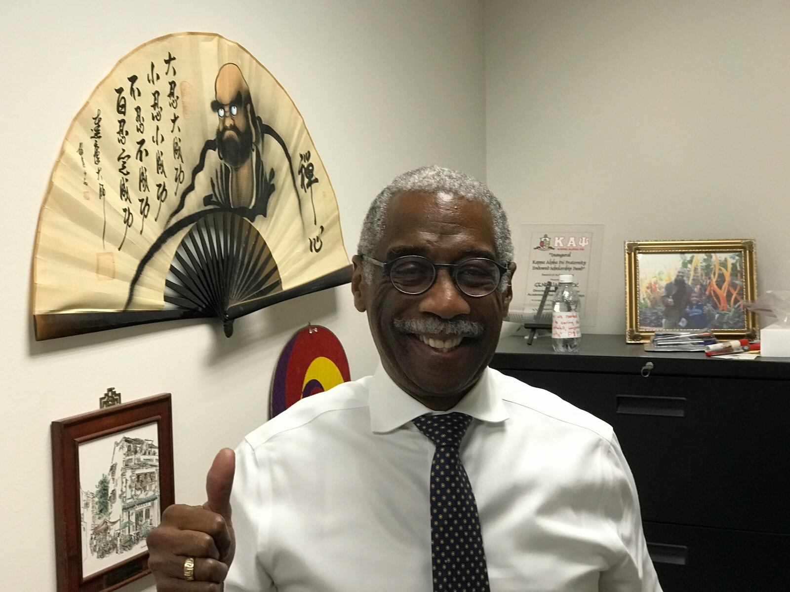 Gene Hambrick in his office at Earlham College. Tom Archdeacon/CONTRIBUTED