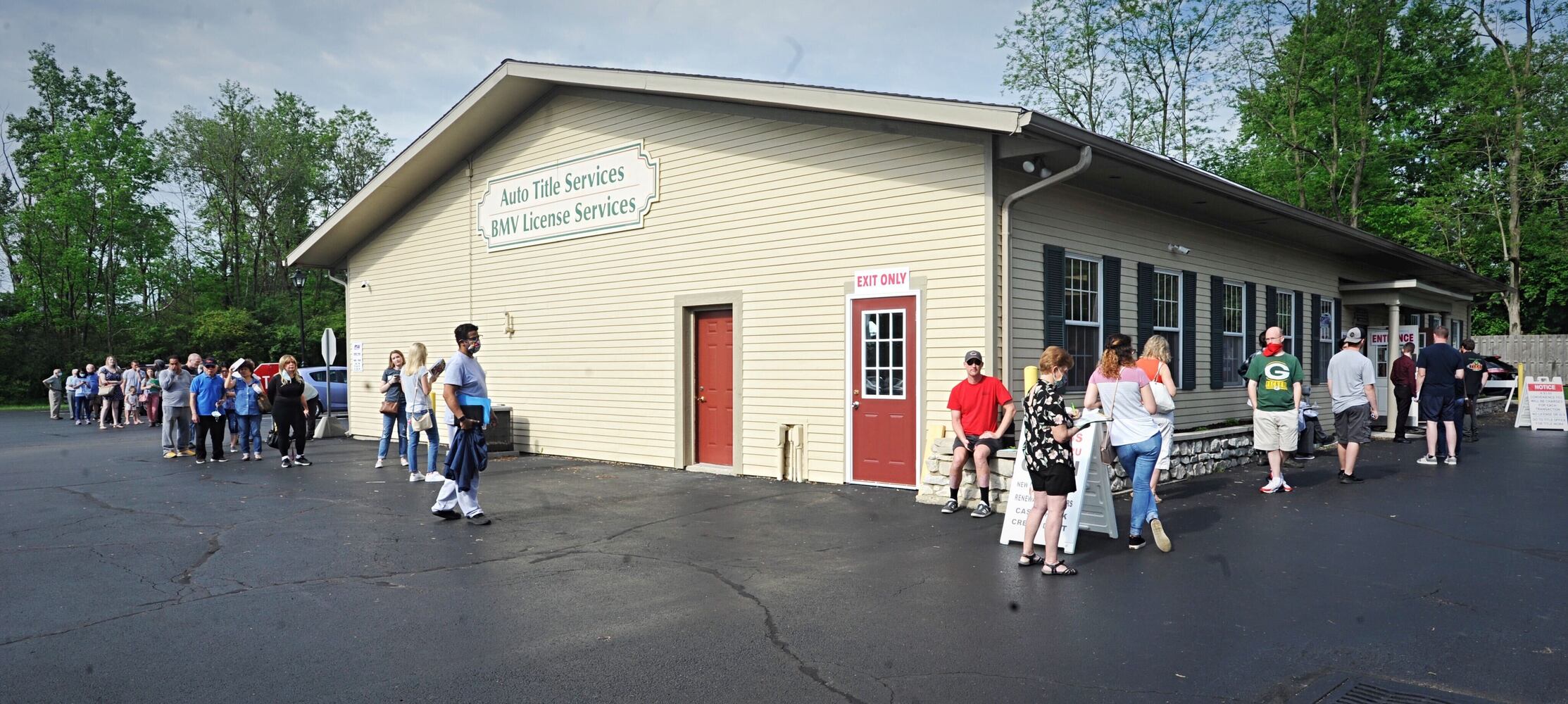 PHOTOS: Long lines as state BMV offices reopen after coronavirus shutdowns