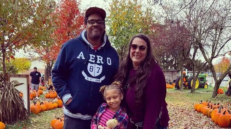 Pamela and her family finding the perfect pumpkin in the patch at Kleather’s Pumpkin Patch in Springboro. CONTRIBUTED