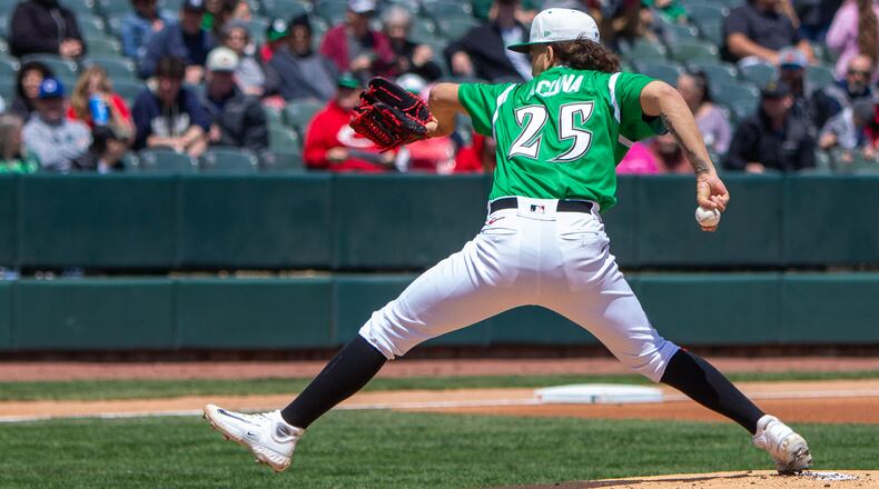 Dragons starter Jose Acuna allowed four hits and one run over five innings in Sunday's 2-1 loss at Fort Wayne. Jeff Gilbert/CONTRIBUTED