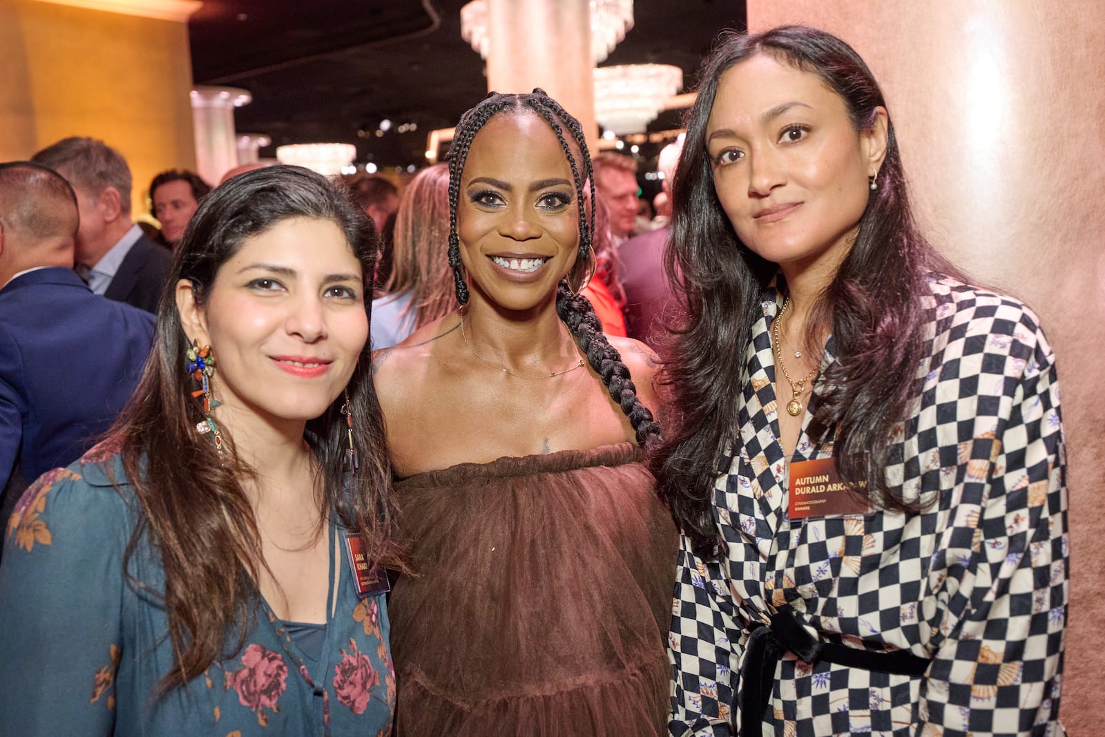 From left: Sara Khaki, Hannah Beachler and Autumn Durald Arkapaw at the Oscar Nominee Luncheon held in the International Ballroom at the Beverly Hilton on Tuesday, February 10, 2026. Photo by Michael Baker