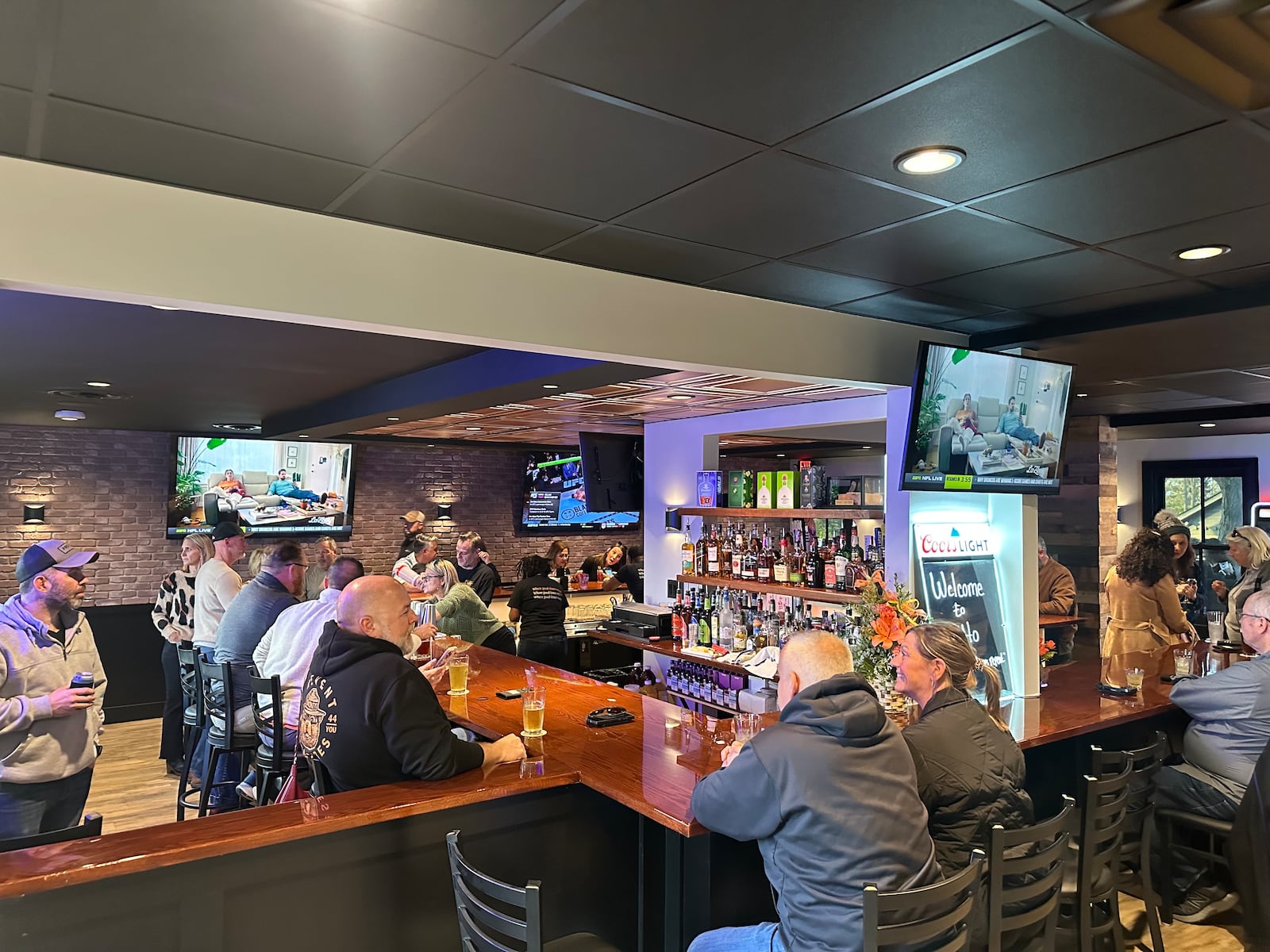 Patrons enjoy the grand opening of Ditto Bar at 68 W. Franklin St. in Uptown Centerville Friday, Nov. 14, 2024. The new venture is the first retail project from multi-family ownership and management platform Prime Residence Group. CONTRIBUTED