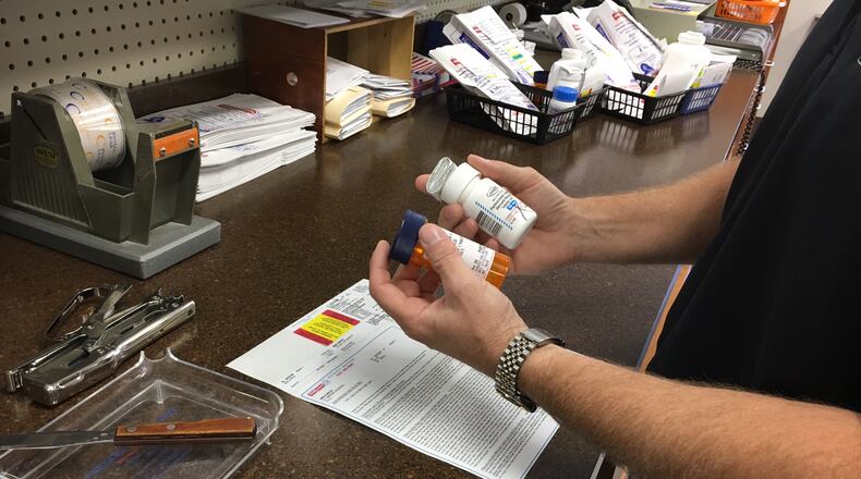 Ohioans are being asked to decide Nov. 7, on a proposed law that would limit what the state could spend on prescription drugs to the lowest price paid by the VA. KATIE WEDELL/STAFF